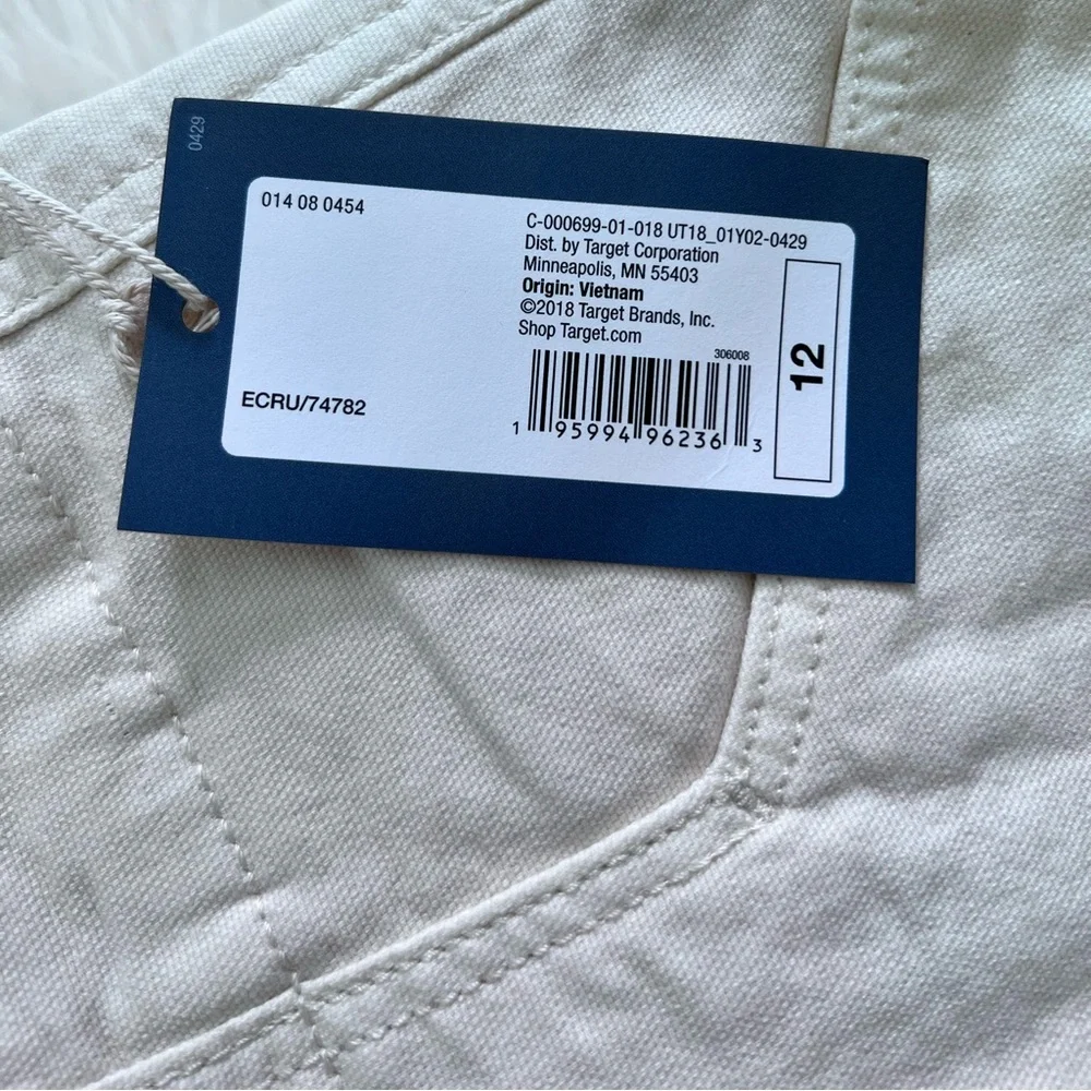 NWT Universal Thread™ High-Rise Slim Straight Jeans - Off-White- Size 12